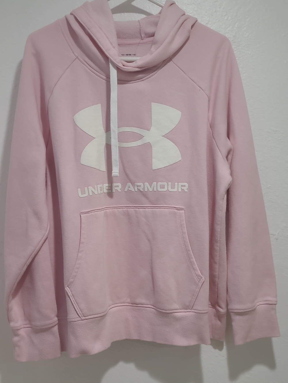 Under Armour Women's Light Pink Logo Pullover Hoodie